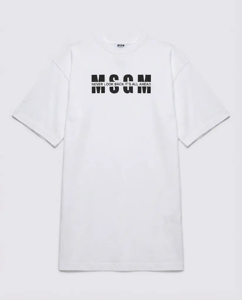 Abito Msgm Donna | Logo Msgm Frontale | Bianco | Outlet MSGM