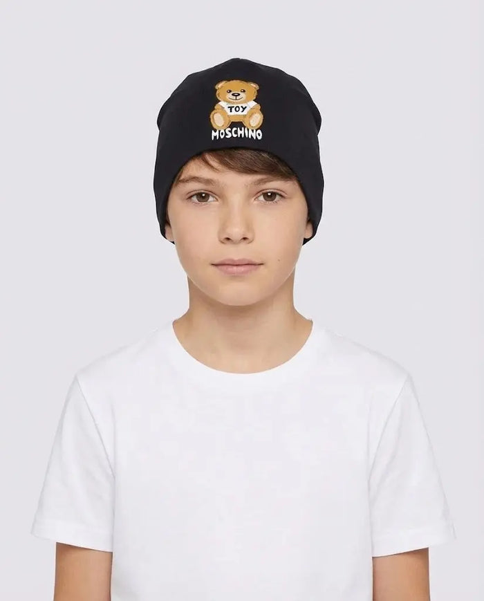 Cappello Moschino Kids | Unisex | Logo Orsetto Toy | Nero Moschino Kids