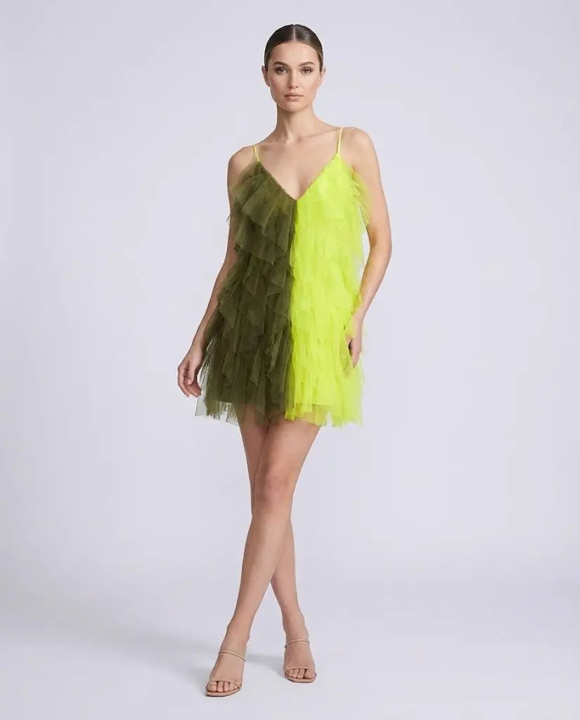 Abito Aniye By Donna | Vestito Corto | Tulle Giallo Aniye By