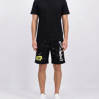 Pantaloncini Disclaimer Uomo | Logo Vernice | Nero Disclaimer