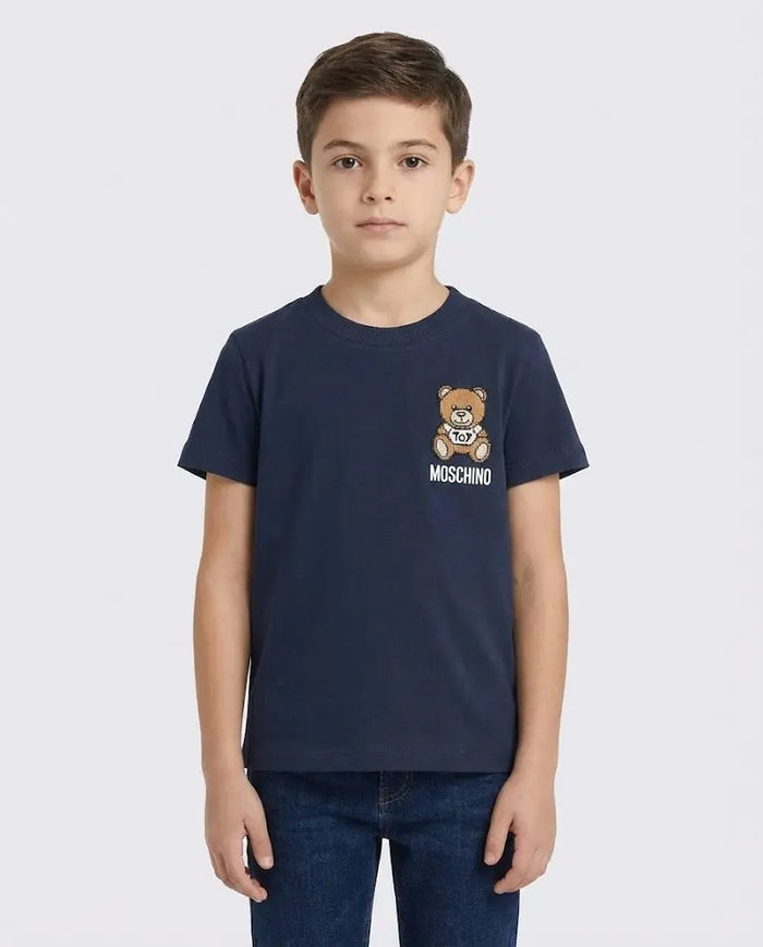 T Shirt Moschino Kids | Unisex | Mini Logo Orsetto Toy | Blu Moschino Kids