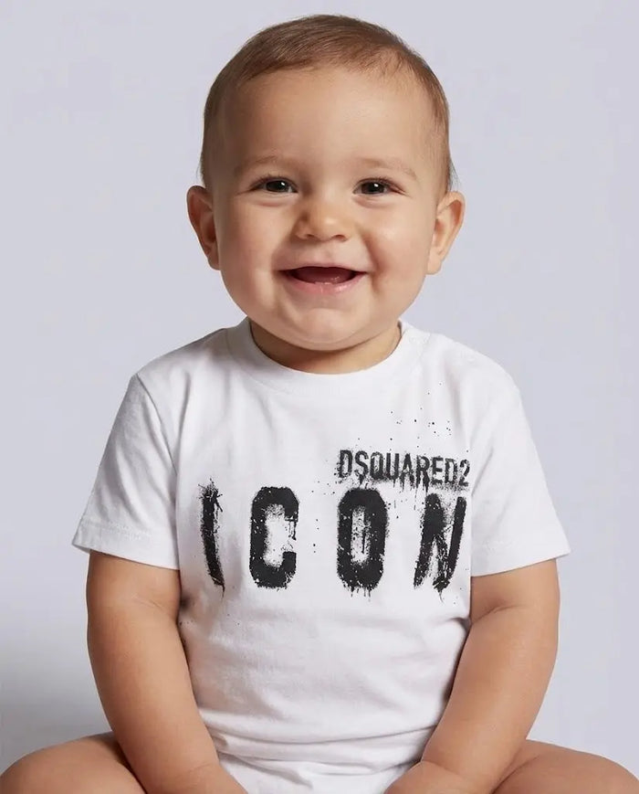 Dsquared2 Bambino Neonato | T Shirt Logo Icon | Colore Bianco | Outlet Dsquared2 Neonato