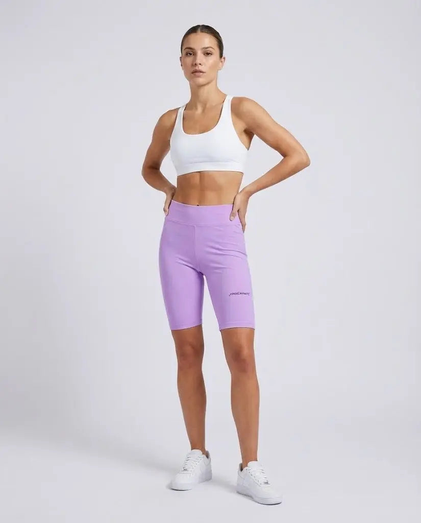 Hinnominate Donna | Leggings Modello Ciclista con Logo | Lilla Hinnominate