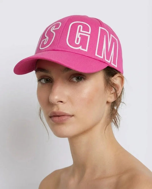 Cappello Msgm con Maxi Logo | Colore Fucsia | Accessori Outlet MSGM