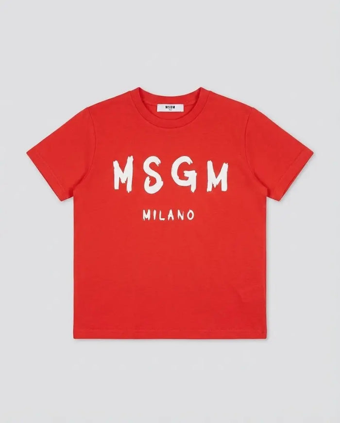 T Shirt Msgm | Modello Unisex | Logo | Rosso | Outlet MSGM