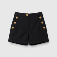 Shorts Balmain con Bottoni Oro Donna Balmain
