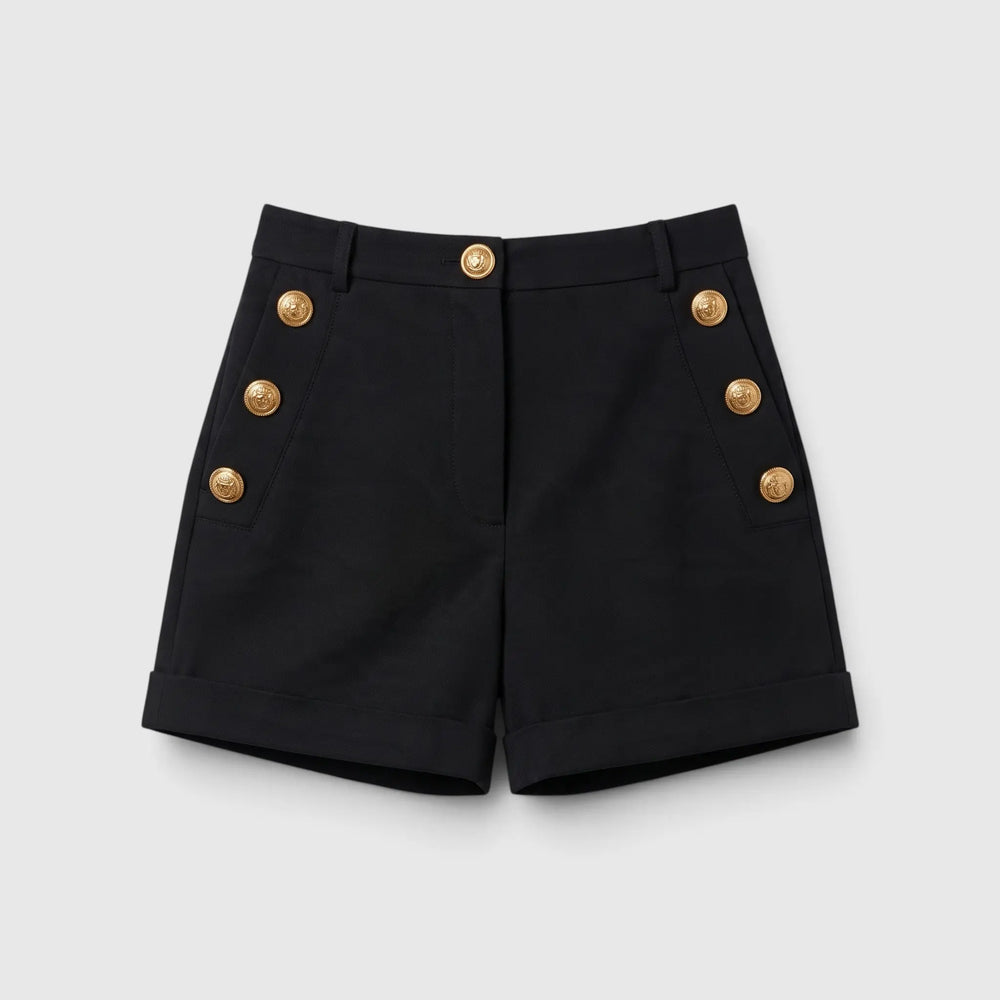 Shorts Balmain con Bottoni Oro Donna Balmain