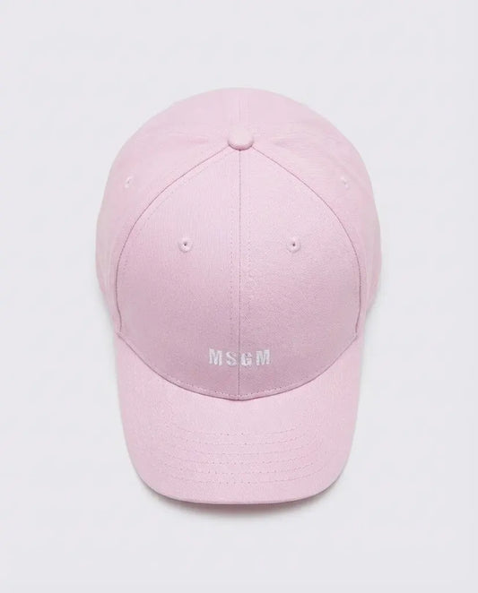 Cappello Msgm con Logo Ricamo | Colore Rosa | Accessori Outlet MSGM