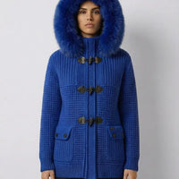 Bark Blu Elettrico con Pelliccia | Giubbotto Unisex | Uomo Donna Bark