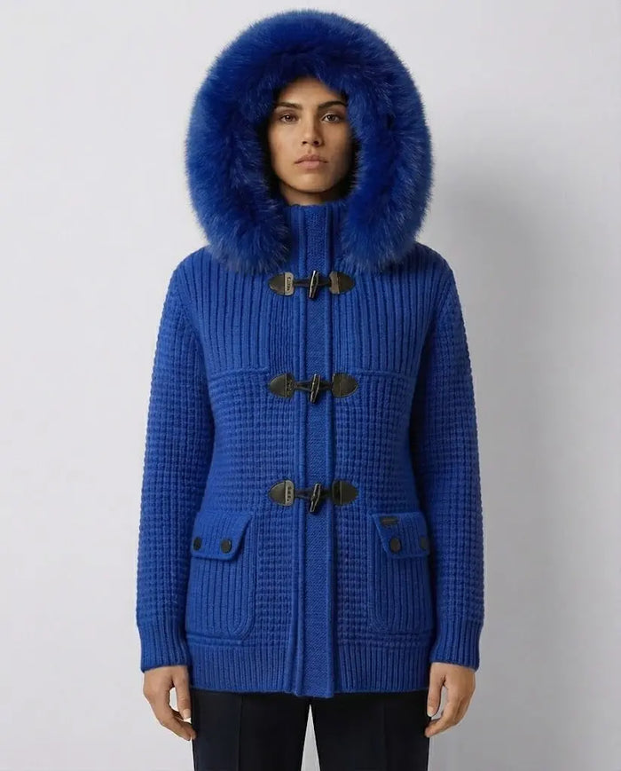 Bark Blu Elettrico con Pelliccia | Giubbotto Unisex | Uomo Donna Bark