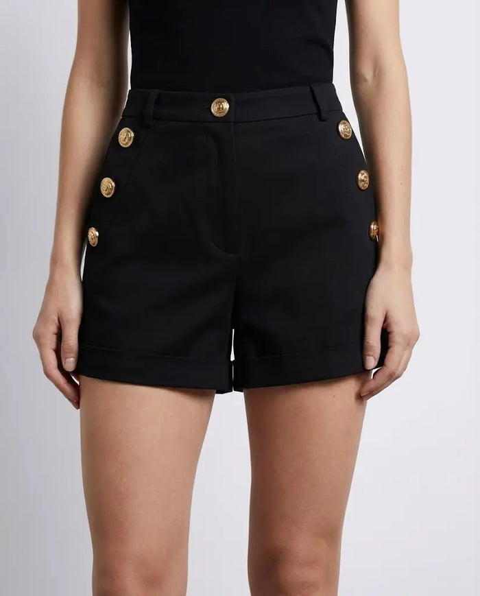 Shorts Balmain con Bottoni Oro Donna Balmain
