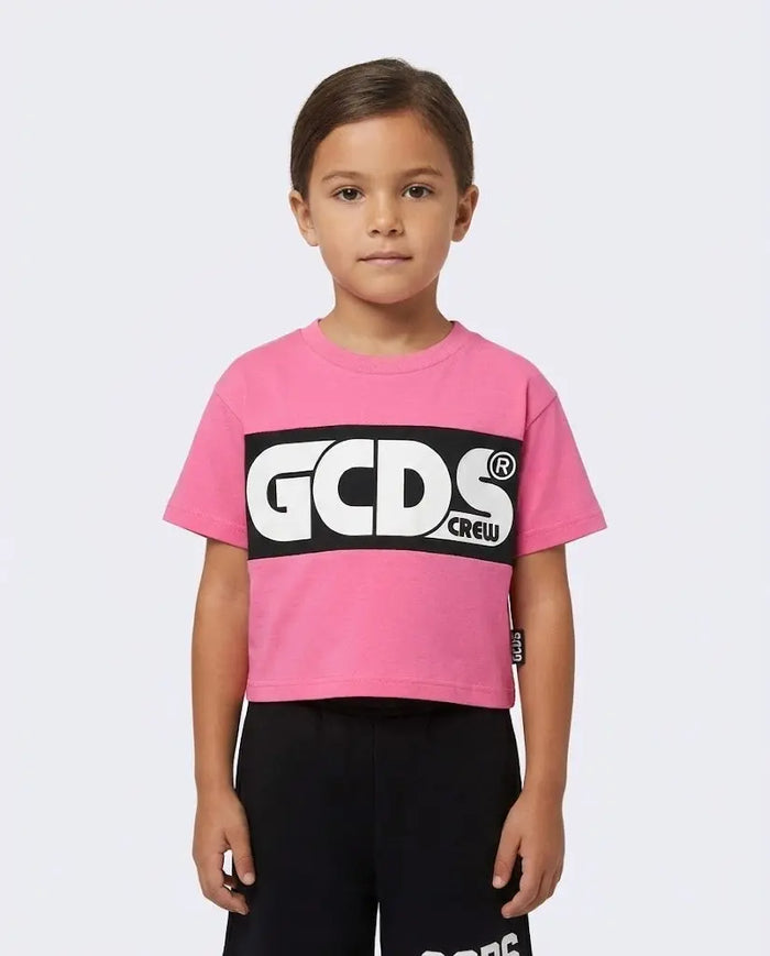 T-SHIRT CROP FLUO GCDS GCDS