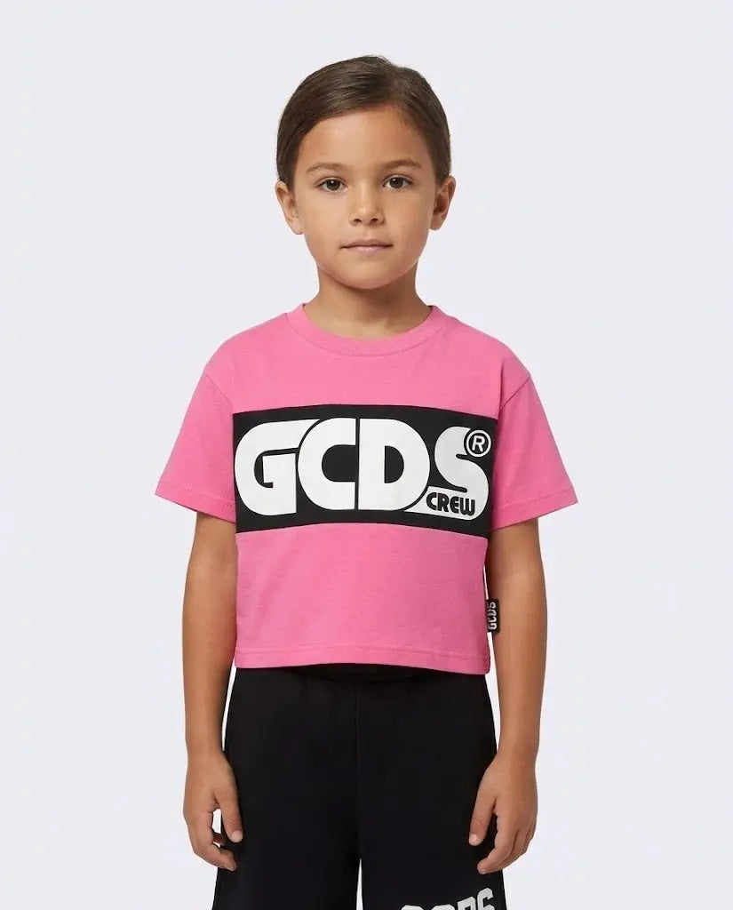 T-SHIRT CROP FLUO GCDS GCDS