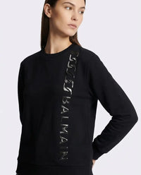 Felpa Balmain | Logo Catena | Nero Balmain