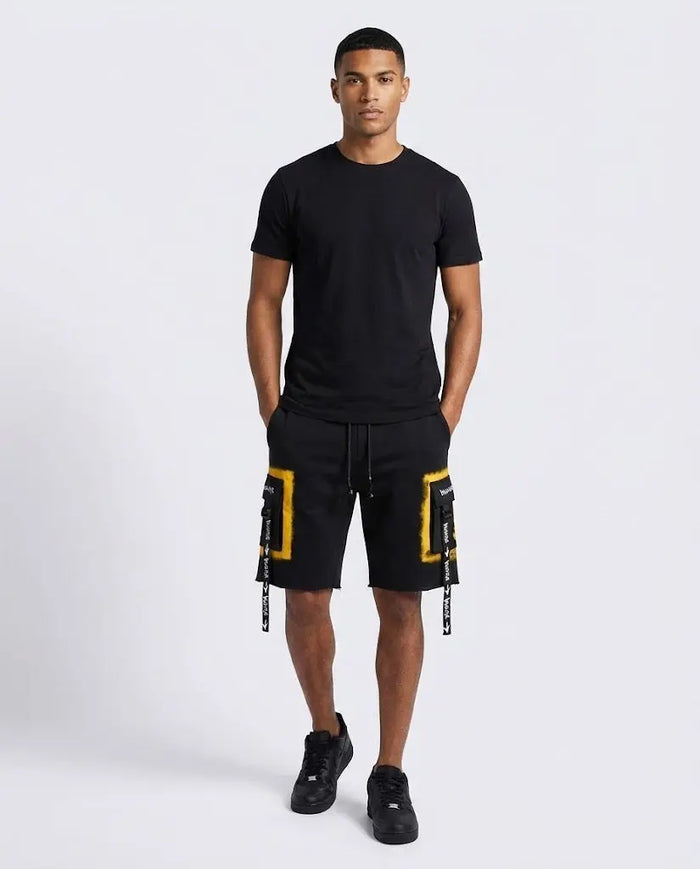 Pantaloncini Disclaimer Uomo | Modello Cargo | Nero Disclaimer