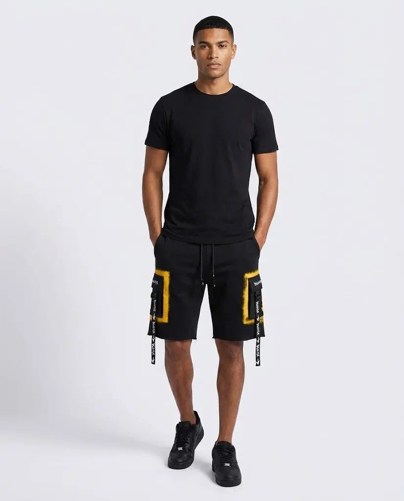 Pantaloncini Disclaimer Uomo | Modello Cargo | Nero Disclaimer