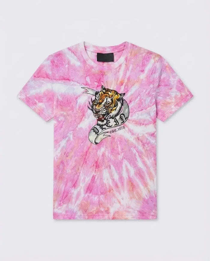 T Shirt Philipp Plein | Tigre Tie Dye | Fucsia Philipp Plein