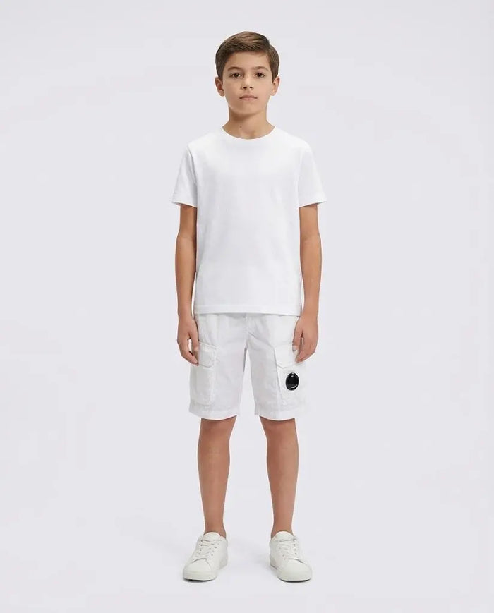 Pantaloncini CP Company | Modello Cargo | Bianco | Outlet CP Company