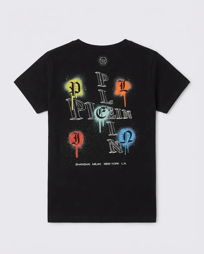 T Shirt Philipp Plein | Logo Teschio | Nero Philipp Plein