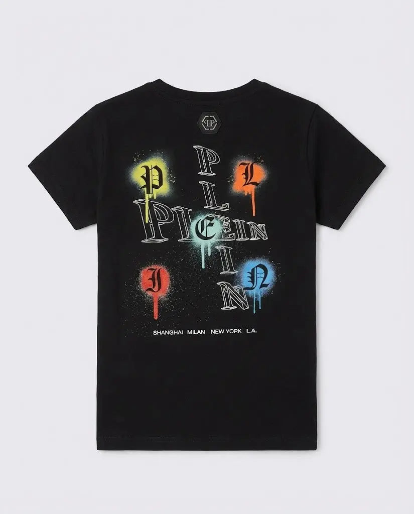 T Shirt Philipp Plein | Logo Teschio | Nero Philipp Plein