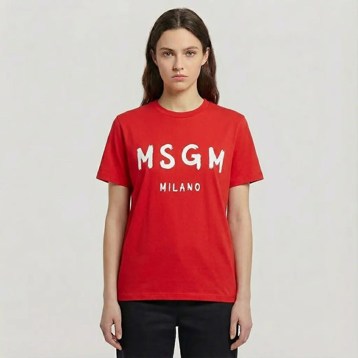 T Shirt Msgm | Modello Unisex | Logo | Rosso | Outlet MSGM