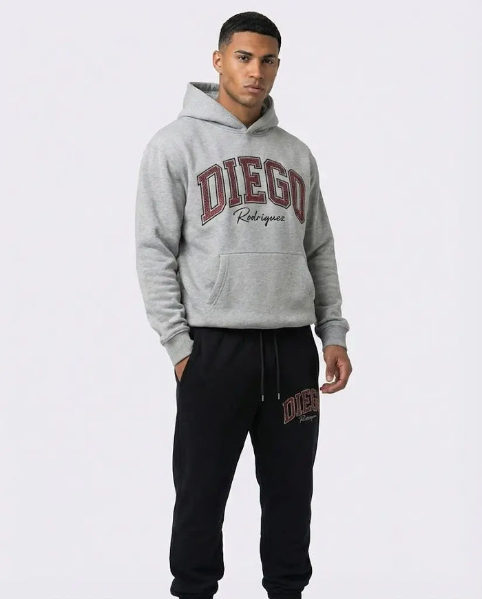 Felpa Diego Rodriguez Uomo | Logo Diamanti | Grigio Diego Rodriguez