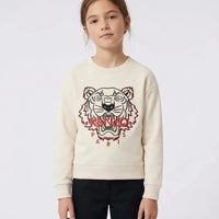 Felpa Kenzo Bambino | Logo Tigre | Bianco | Outlet Kenzo