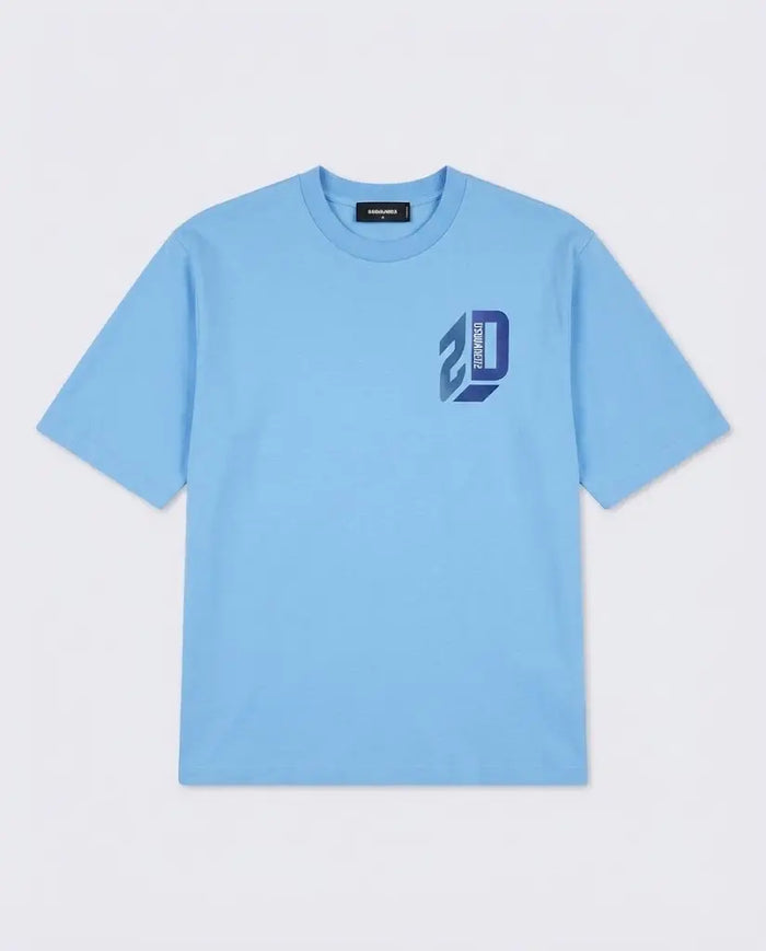 T Shirt Dsquared2 | Logo D2 | Celeste Dsquared2