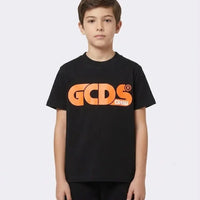 T-SHIRT GCDS UNISEX NERO/ARANCIO GCDS