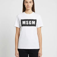 T Shirt Msgm | Modello Unisex | Logo | Bianco MSGM