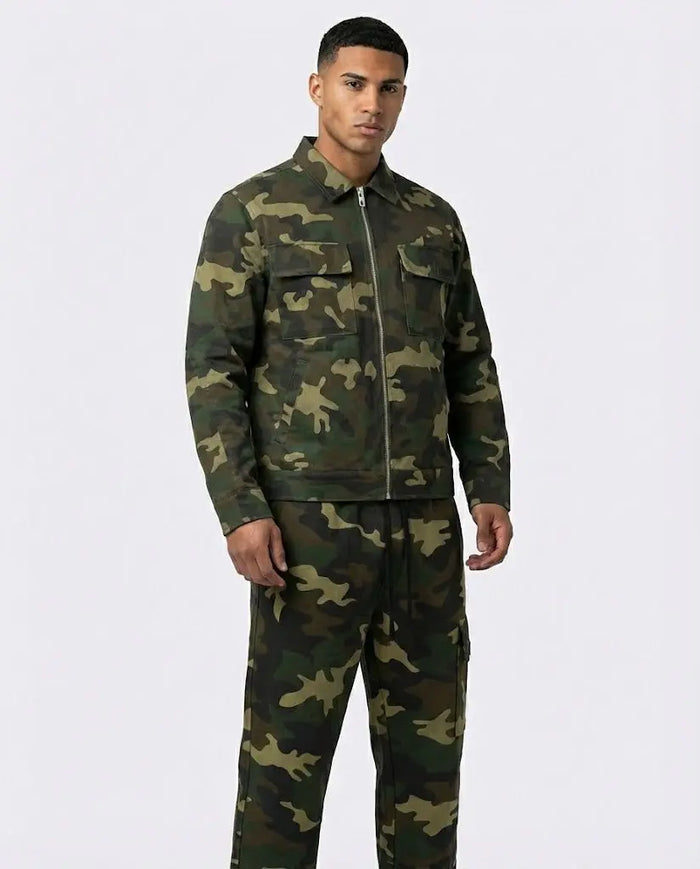 Completo Diego Rodriguez Uomo | Giacca e Pantaloni Cargo | Militare Diego Rodriguez