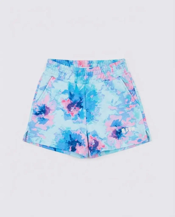 Pantaloncini Msgm | Shorts Donna | Tie Dye | Celeste | Outlet MSGM