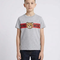 T Shirt Moschino Kids | Unisex | Banda Logo Orsetto Toy | Grigio Moschino Kids