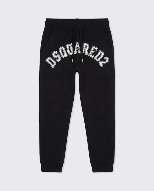 Pantaloni Dsquared2 Donna | Logo College | Oversize | Nero Dsquared2