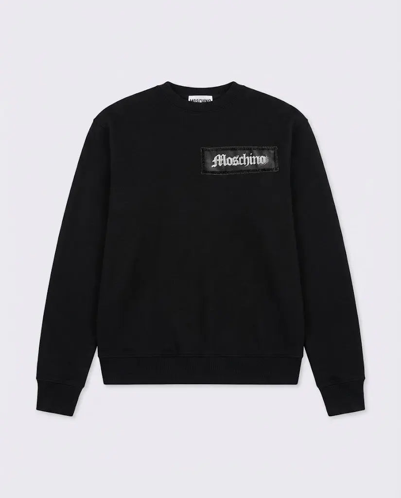 Felpa Moschino Uomo | Modello Oversize con Logo | Nero Moschino