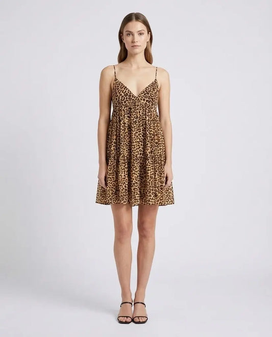 Abito Aniye By Donna | Vestito Mini Dress | Leopardato Aniye By