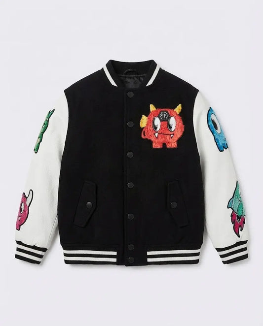 Giubbotto Philipp Plein | Modello Bomber in Pelle | Nero Philipp Plein