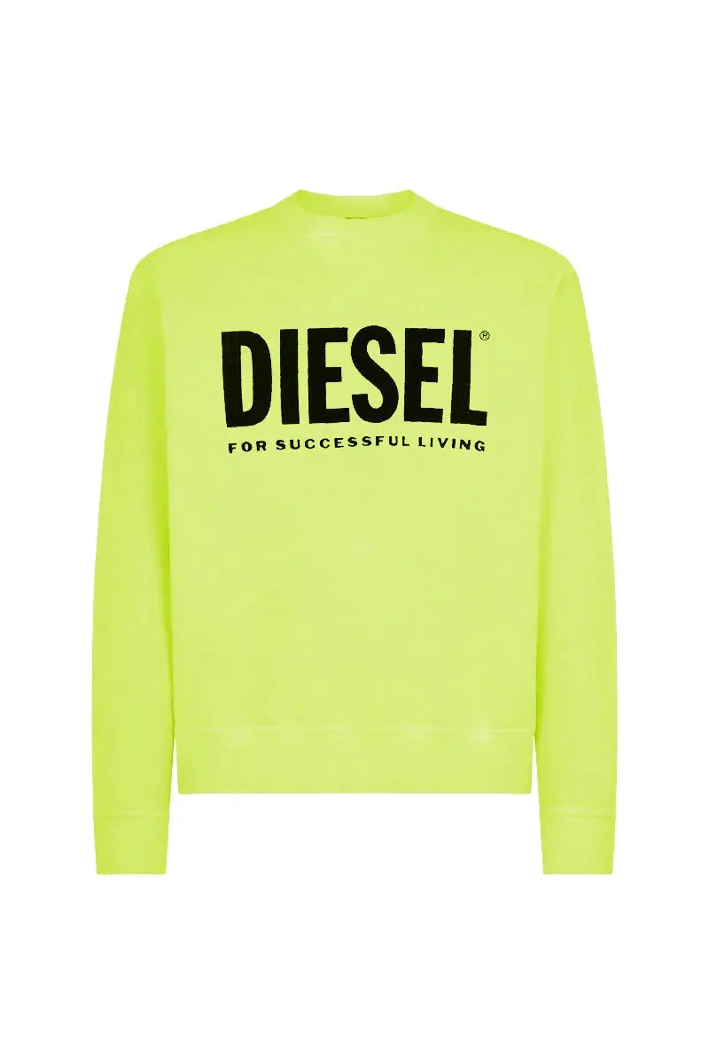 Felpa Diesel | Giallo Fluo con Logo | Outlet Diesel