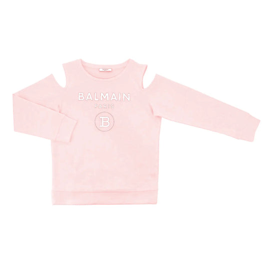 FELPA BALMAIN SENZA SPALLE ROSA (6721298169989)