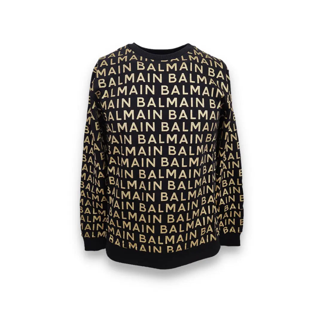 FELPA BALMAIN LOGO ALL OVER GOLD (8060471017752) (9090357690695)