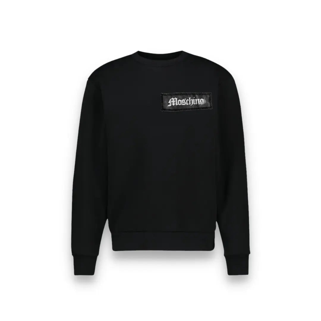 Felpa Moschino Uomo Modello Oversize con Logo Nero Hype Outlet