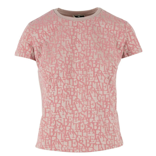 T-SHIRT ELISABETTA FRANCHI LOGO ALL OVER (6723565420677)